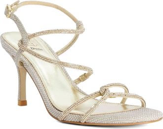 Dune London Womens Ladies Milos - Embellished Strappy High Heel Sandals - Gold - Size UK 6