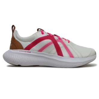 Cole Haan Zerogrand City X-Trainer Textile Synthetic Womens Low Top Trainers - Knockout Pink Natural Optic White - Size:UK 7.5