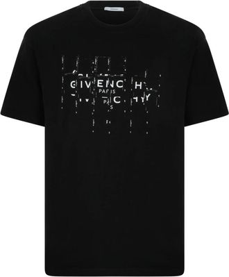 Givenchy Logo Print Regular-fit T-Shirt - Heren - T-shirts - Zwart - M - Katoen - Tops