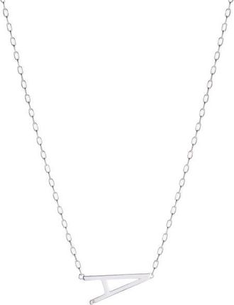 Alex and Ani Silver Elongated Initial Pendant Necklace in Silver - A at Nordstrom