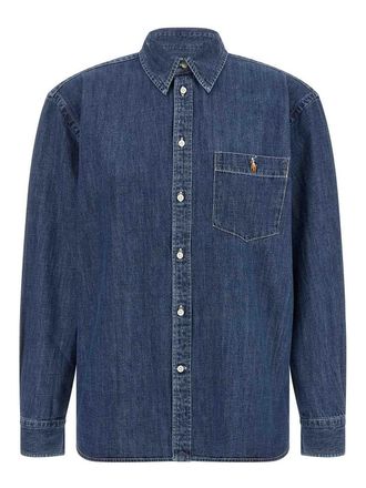 Polo Ralph Lauren Denim Shirt With Logo Embroidery