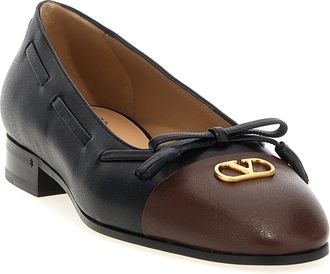 Valentino Garavani Mens Multicolor Calfskin Ballet Flats