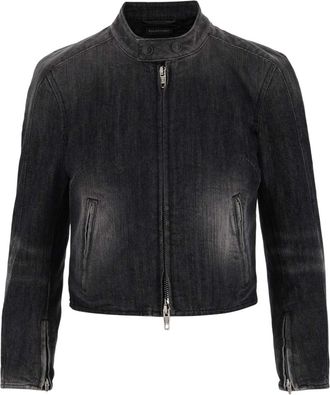 Balenciaga Grey Band Collar Jacket