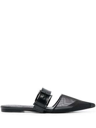 Alexander McQueen Mules Punk a punta - Nero