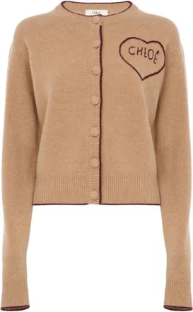 Chlo&eacute; Cardigan - female - Chlo&eacute; - Cardigans - Brown - M - Knitwear