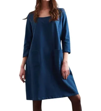 Mata Traders Sylvan Shift Dress In Blue
