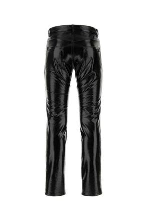Courr&egrave;ges Mens Black Vinyl Pant Pantaloni
