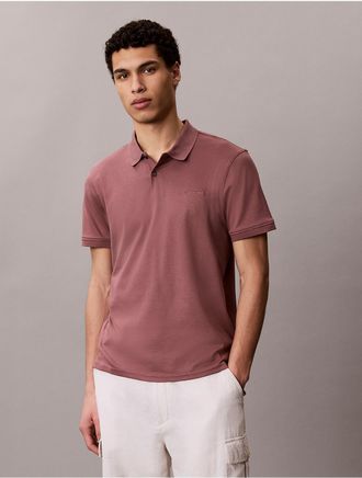 Calvin Klein Mens Liquid Touch Polo Shirt - Pink - 2XL