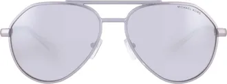 Michael Kors Brentwood Silver Mirror Pilot Mens Sunglasses MK1168 19036G 58