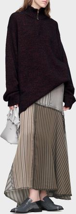 Maison Margiela Skirt With Raw Hem, Womens, Grey