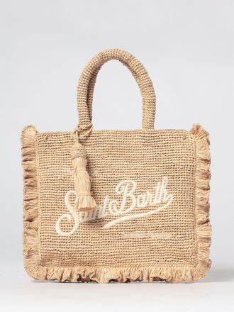 MC2 Saint Barth Borsa in rafia con logo ricamato