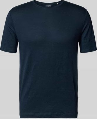 Olymp Level 5 T-Shirt aus Leinen-Elasthan-Mix mit Rundhalsausschnitt in Marine, Gr&ouml;&szlig;e XXL