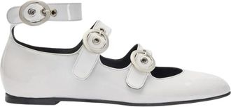 Scarosso Linda II White Patent Ballerinas - Dames - Ballerinas - Wit - 37 1/2 EU - Leer - Schoenen