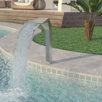 Berkfield Home Pool Fountain Stainless Steel 50x30x90 cm Silver | Size: 50 x 30 x 90 cm