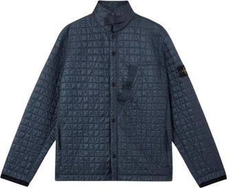 Stone Island Crinkle Reps Blouson - Heren - Zomerjassen - Blauw - XL - Nylon - Jassen