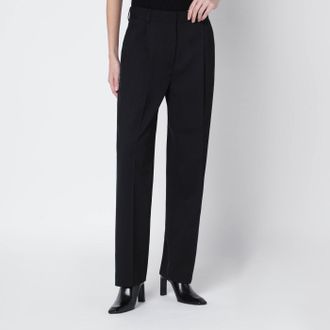 Toteme Black wool-blend trousers