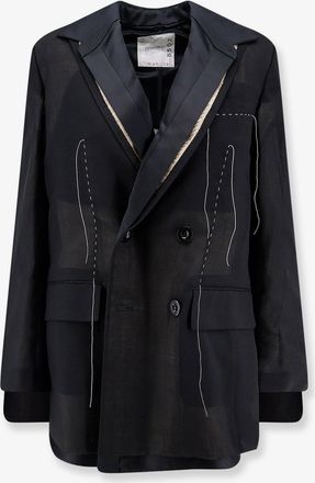 sacai Blazer in lana e organza - SACAI - gender_Woman