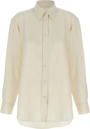 Brioni Cady Zijden Shirt - Dames - Overhemden - Wit - S - Overhemden