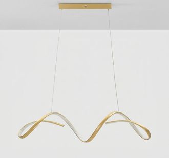 Mauro Ferretti L&aacute;mpara Colgante Led Moderna 80x20x120 Cm Uter - Oro