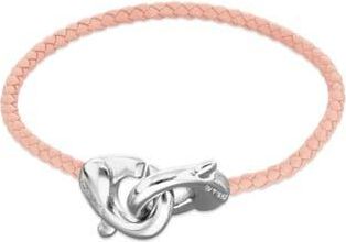 UNOde50 Pink leather strap with sterling silver-plated interlocking carabiner detail at Nordstrom