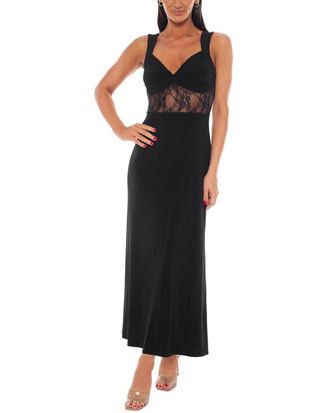 Bebe Lace Inset Knit Slip Dress