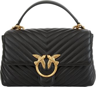 Pinko Love Lady Puff Classic - Dames - Handtassen - Zwart - ONE Size - Leer - Tassen