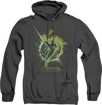 Gildan Green Lantern Shadow Lantern Adult Heather Hoodie / Hooded Sweatshirt