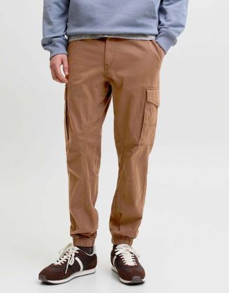 Jack & Jones pantaloni cargo in cacao-Marrone