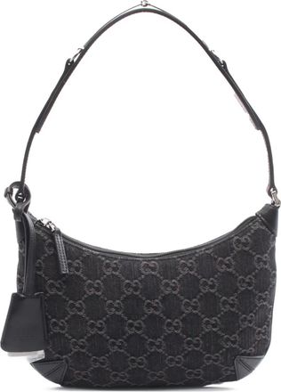 Gucci 2016-2025 GG Denim Horsebit shoulder bag - Black