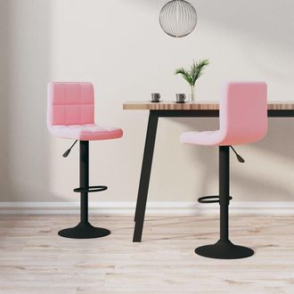 vidaXL Taburetes De Cocina 2 Unidades Terciopelo Rosa Vidaxl