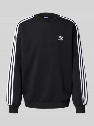 adidas Originals Sweatshirt mit Label-Stitching und Rundhalsausschnitt in Black, Gr&ouml;&szlig;e L