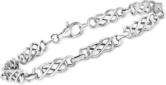 Ross-Simons 14kt White Gold Double-Infinity Link Bracelet