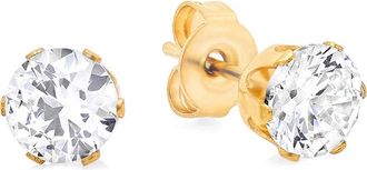 Steeltime 18k Gold Plated Cubic Zirconia Stud Earrings at Nordstrom Rack
