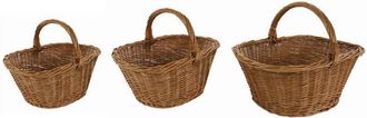 Vacchetti Vacchetti - Cesto De Mimbre Europeo Giovanni 1-3 Ovalado 49x35x20/32 Cm