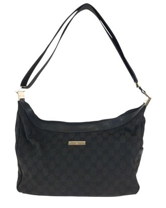 Gucci Black Coated/Waterproof Canvas Shoulder Bag (Authentic Pre-Loved)