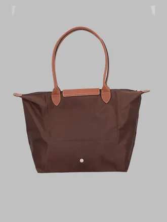 Longchamp Womens Shoulder Bag Le Pliage Brown Polyamide