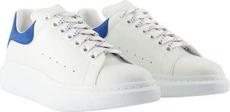 Alexander McQueen Mens Leather Oversized Sneaker White Calfskin