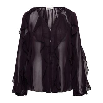 &Co Woman Wies Blouse - Dames - Blouses & Shirts - Paars - Maat: M Voile