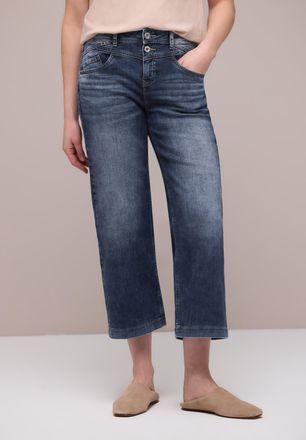Street One 7/8-Jeans STREET ONE Style Emee, Damen, Gr. 25, L&auml;nge 26, dunkelblau wash, Denim/Jeans, Obermaterial: 78% Baumwolle, 21% Polyester, 1% Elasthan, unifa