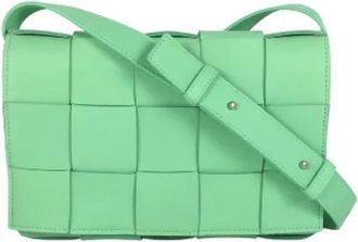 Bottega Veneta Tweedehands leren schoudertassen - Dames - Vintage Schoudertas - Groen - ONE Size - Leer - Vintage