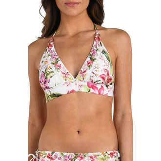 La Blanca Polynesian Banded Bikini Top in White Multi at Nordstrom Rack, Size 12
