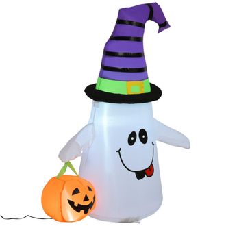TJ Hughes Halloween Inflatable Witch With Pumpkin Lantern 1.2m - TJ Hughes
