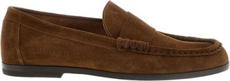 Common Projects Brown Suede Penny Loafers