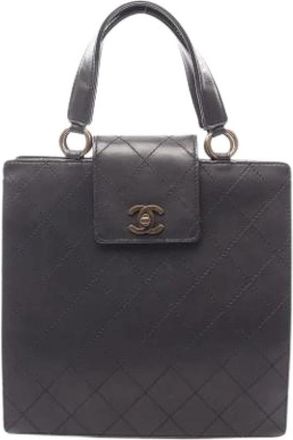 Chanel Pre-owned Vintage Handbag - Dames - Vintage Handtas - Zwart - ONE Size - Leer - Vintage
