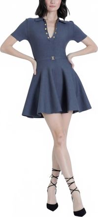 Karina Grimaldi Elsa Knit Mini Dress In Stone