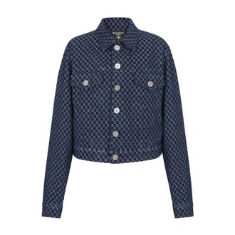 Balmain Giacca in denim boxy - - Jackets - Donna - Blu - XL