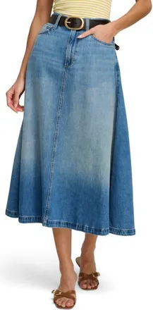 Favorite Daughter The Winona Denim Cotton Blend Midi Skirt in Bristol at Nordstrom, Size 27