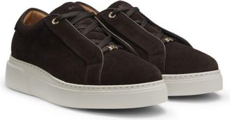 BOSS Suede trainers with hidden wedge