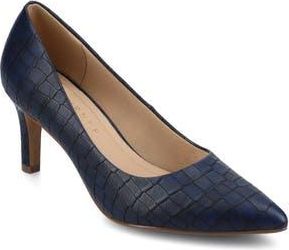 Journee Collection Scylee Pump in Blue Crocodile at Nordstrom Rack, Size 9.5