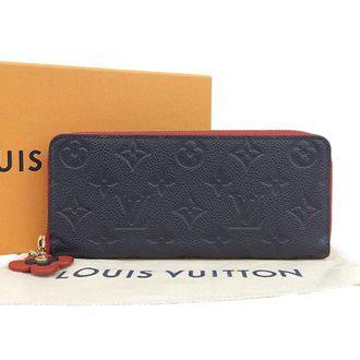 Louis Vuitton Marine Rouge Monogram Navy Monogram Empreinte Coin Purse/Coin Case (Pre-Owned)